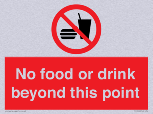 No food or drink beyond this point